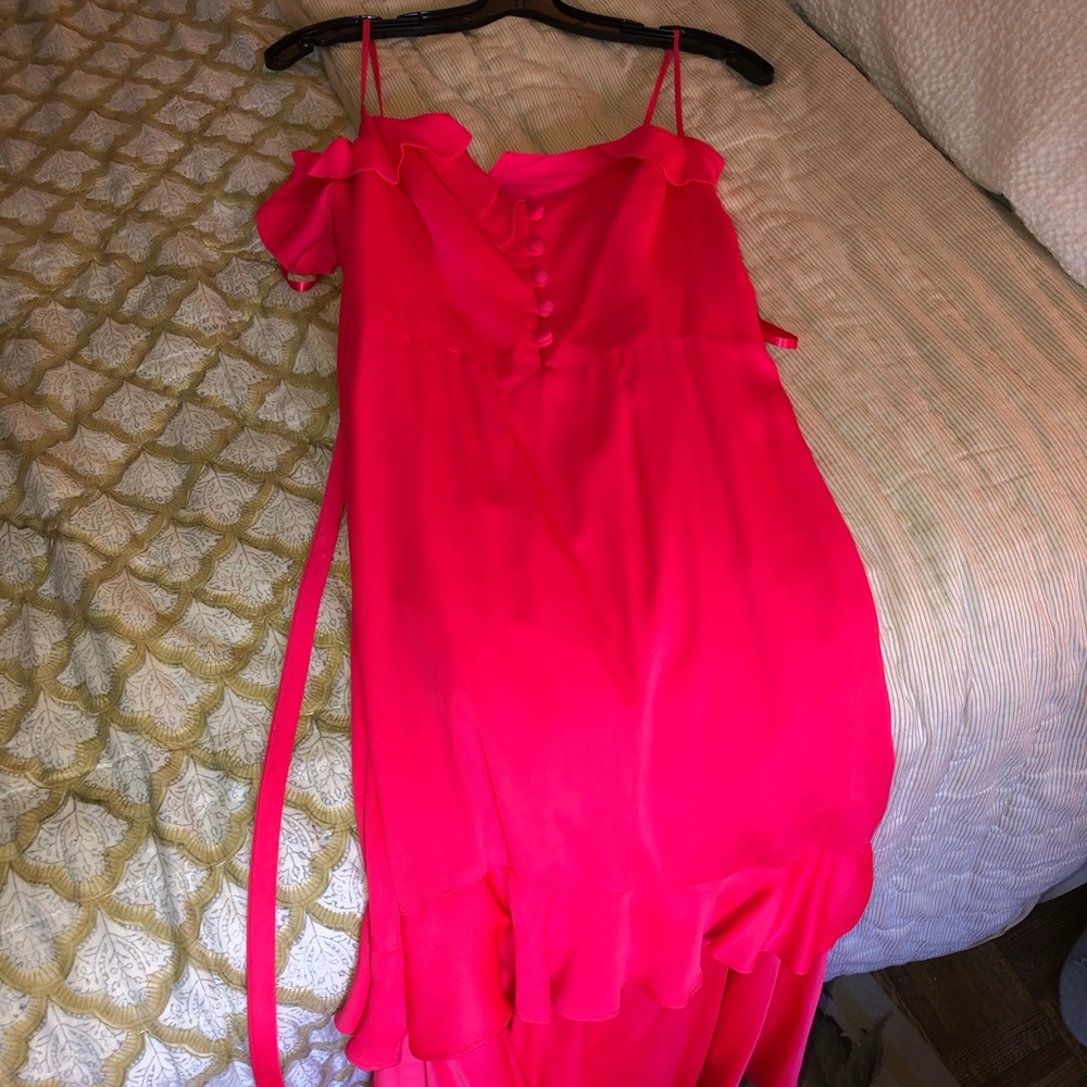 Milly x 5F Bergdorf Goodman Petal Dress in Guava | Size 4 | New w Tags